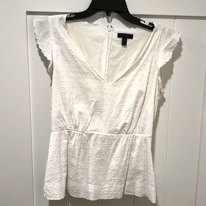 Jcrew sleeveless dot detail blouse